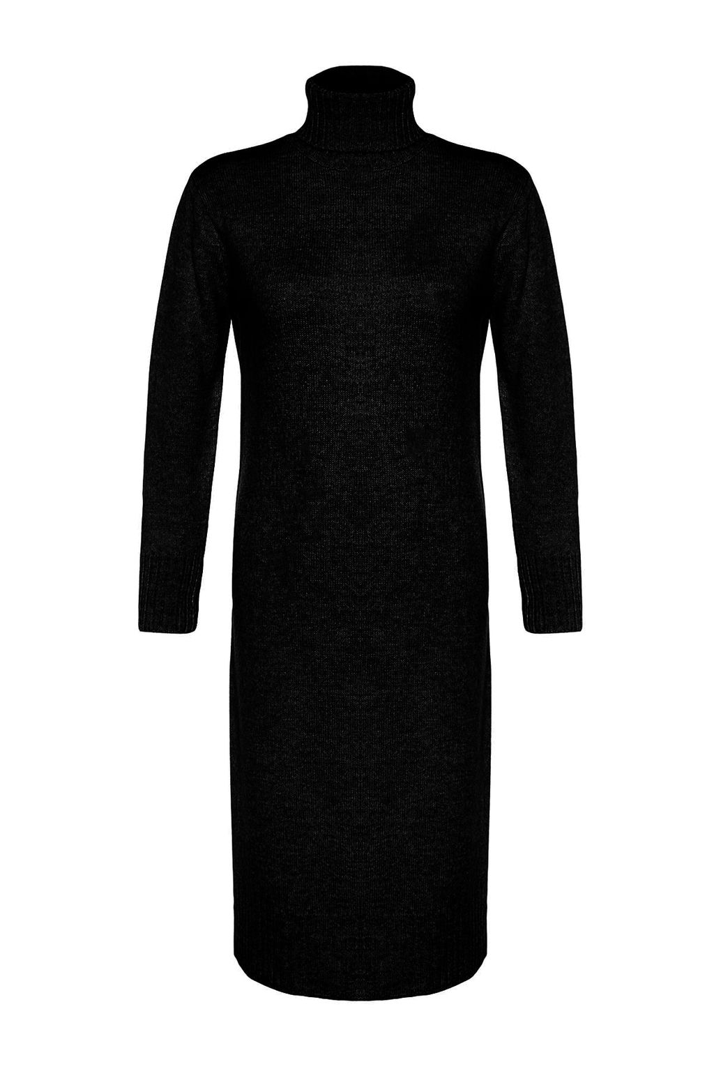 TRENDYOLMILLA Camel Midi Triko Genis Kal?p Yumusak Dokulu Elbise TWOAW24EL00034 фото 12