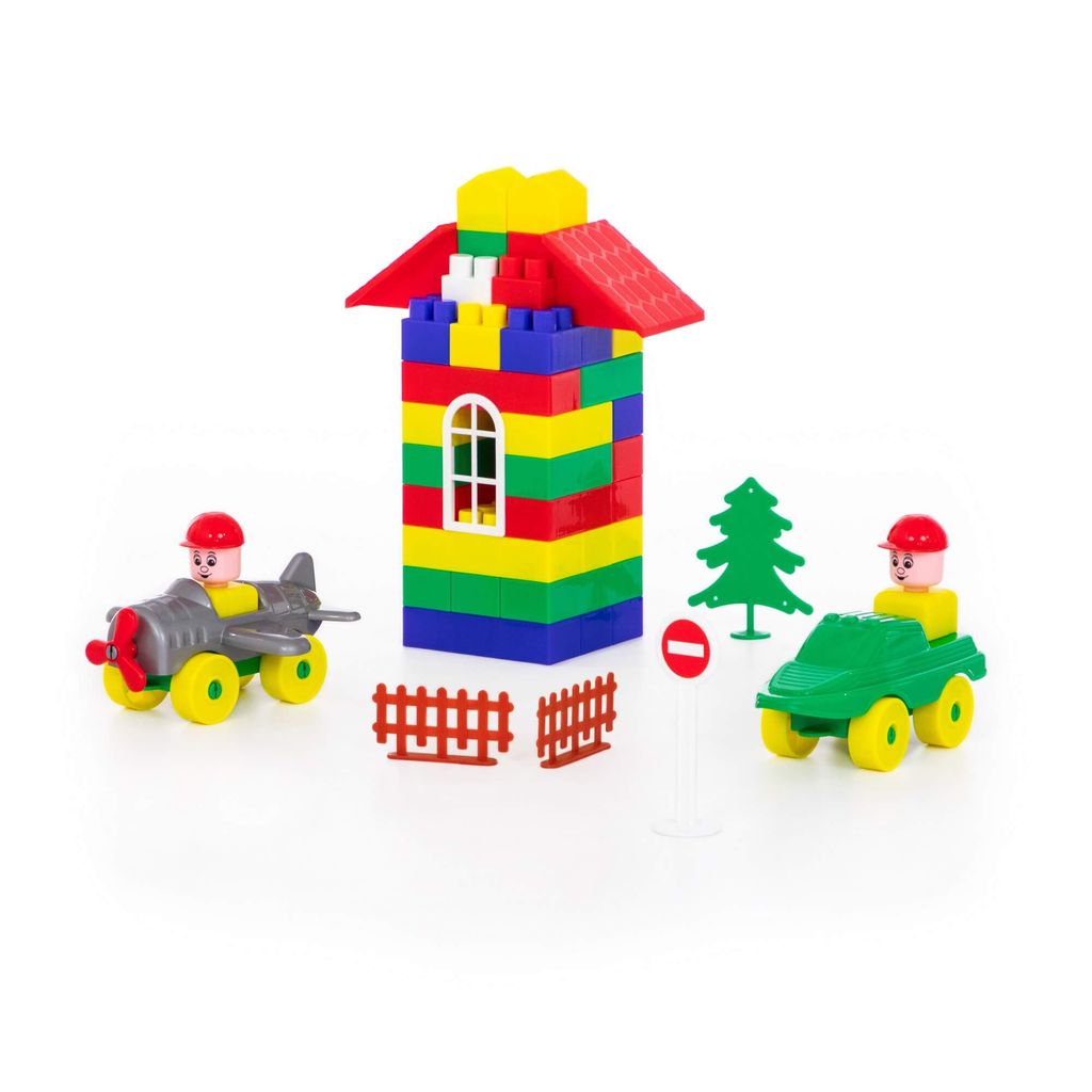 Конструктор Строитель (92 элемента) (в пакете) - Полесье фото 2