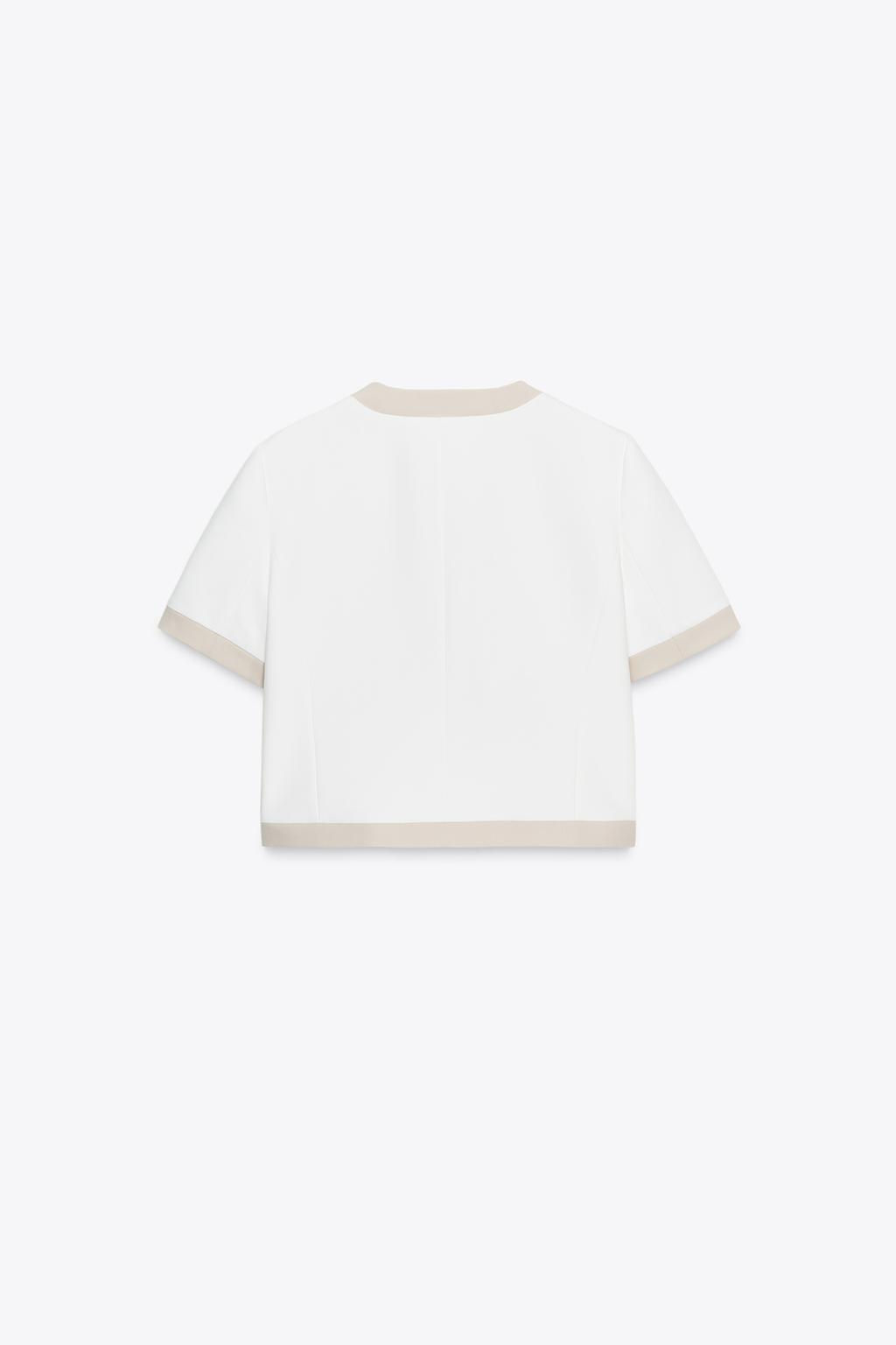 CONTRAST SHORT SLEEVE BLAZER - Zara фото 8