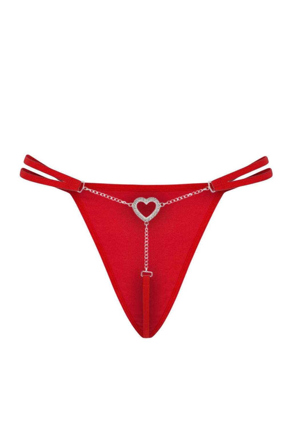 Siyah-K?rm?z? 2li Micro Kalp Aksesuar Detayl? String Kulot THMSS26KU00006 - Trendyolmilla фото 4