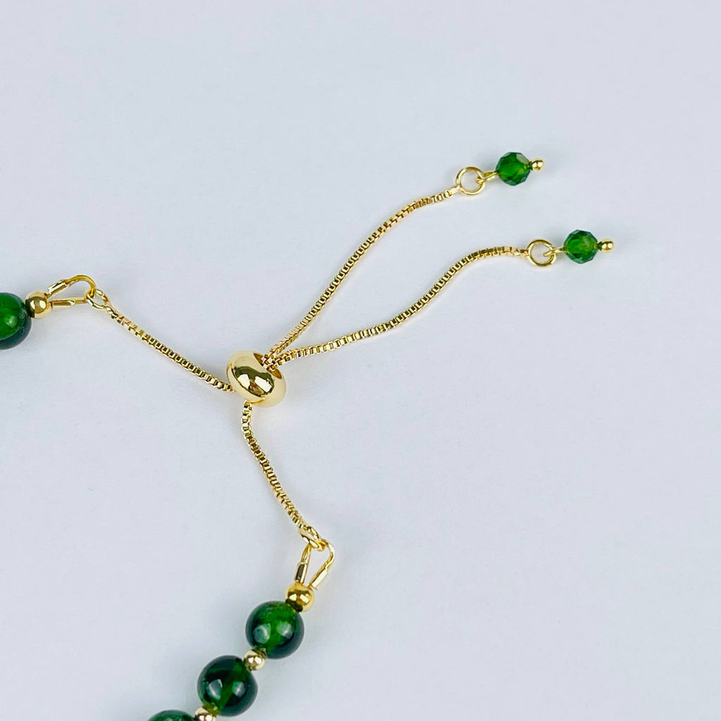 Браслет регулируемый из Хромдиопсида от 16 см