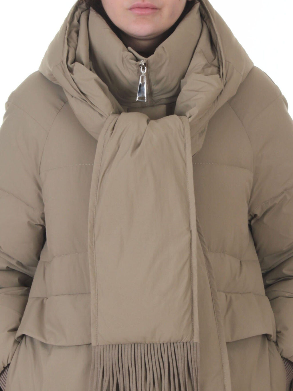 H781 DK. BEIGE Куртка зимняя женская (200 гр. холлофайбер) - Фабричный китай фото 4