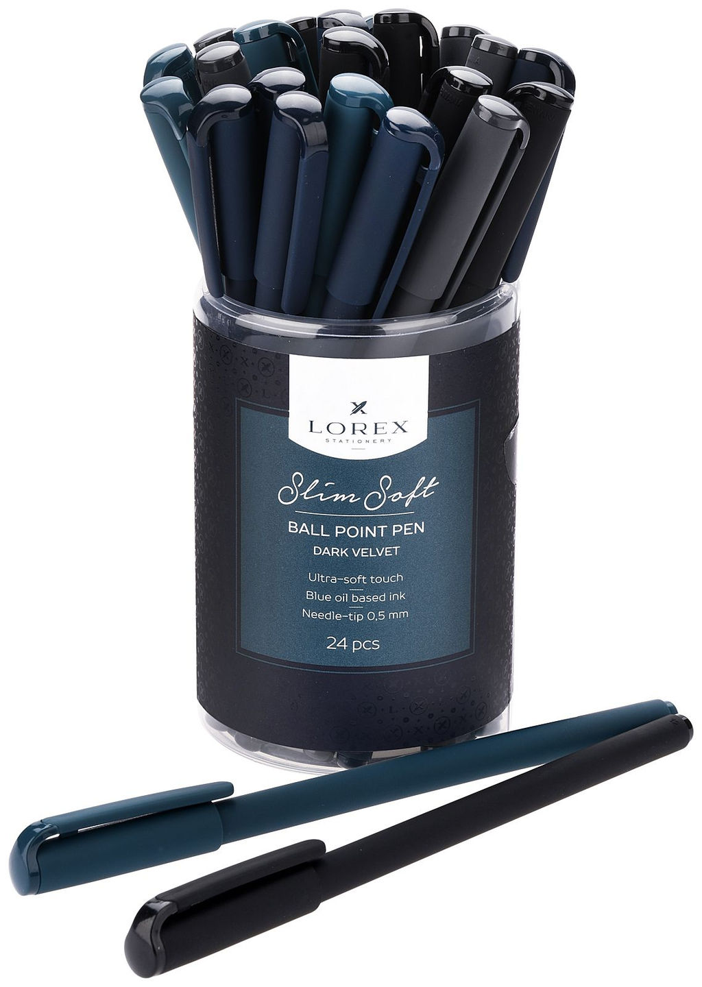 Ручка шариковая LOREX DARK VELVET, серия "Slim Soft", чернила на масляной основе...