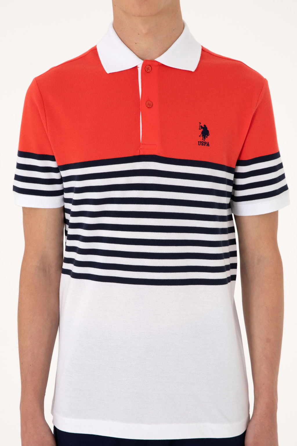 Erkek Regular Fit Polo Yaka K_rm_z_ Ti__rt Sepette S_rpriz _ndirim - U.s. polo assn фото 6