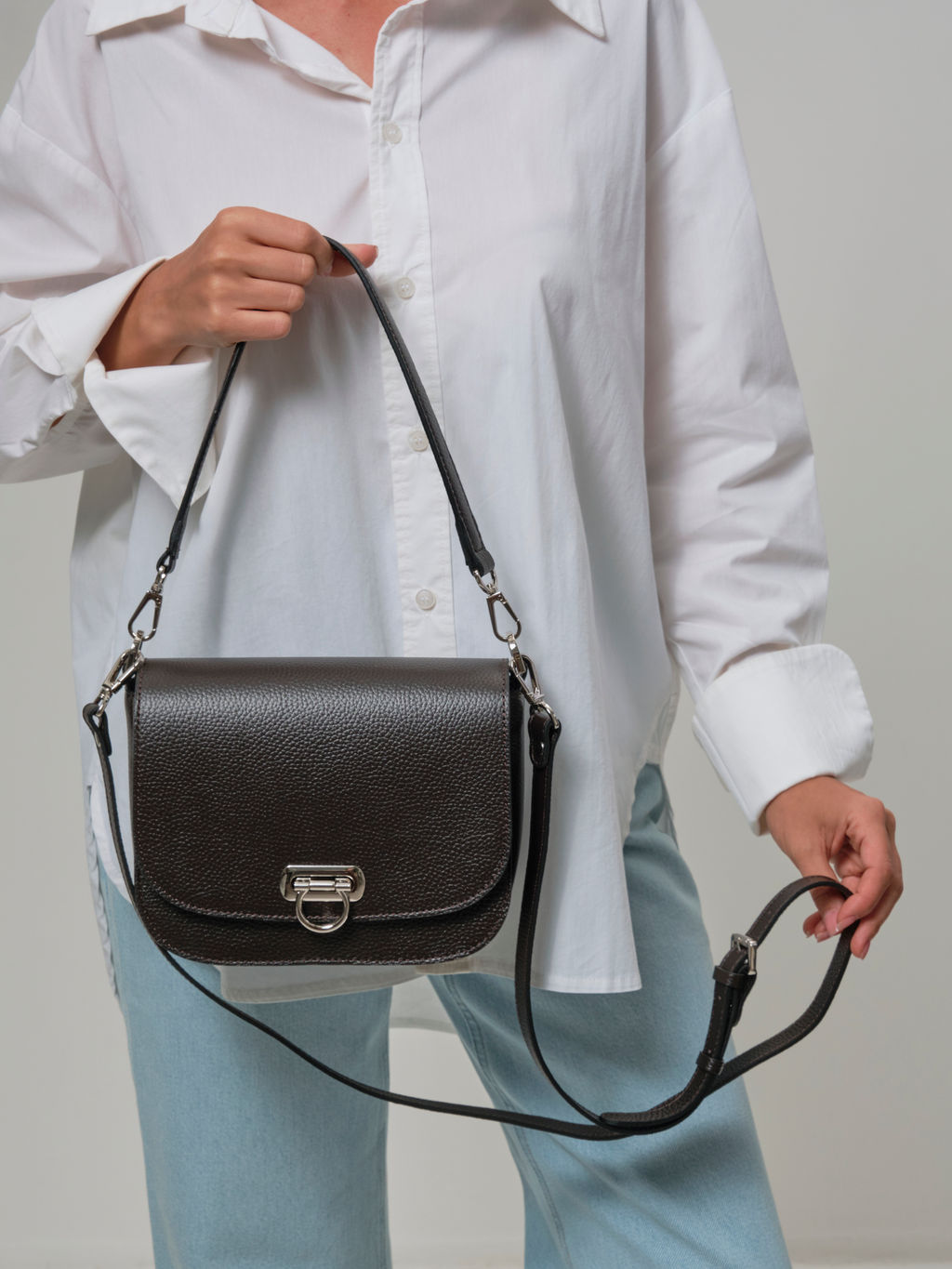 Сумка кожаная Azaro 30741 темно-коричневый