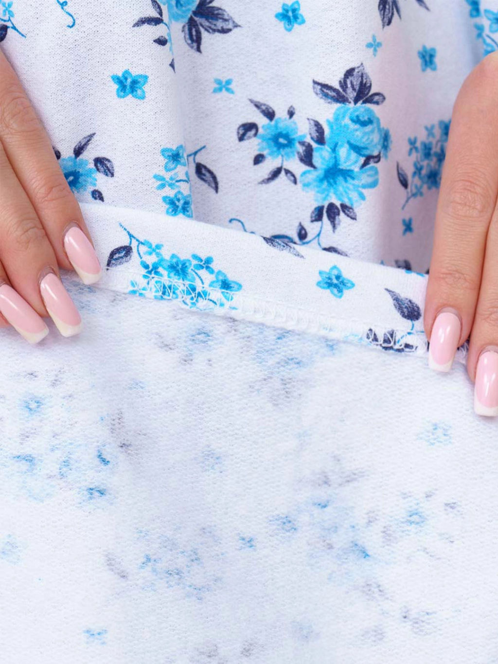 Ночная сорочка женская, цвет белый голубой