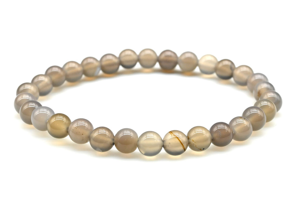 Браслет из агата бразильского шарик 6мм