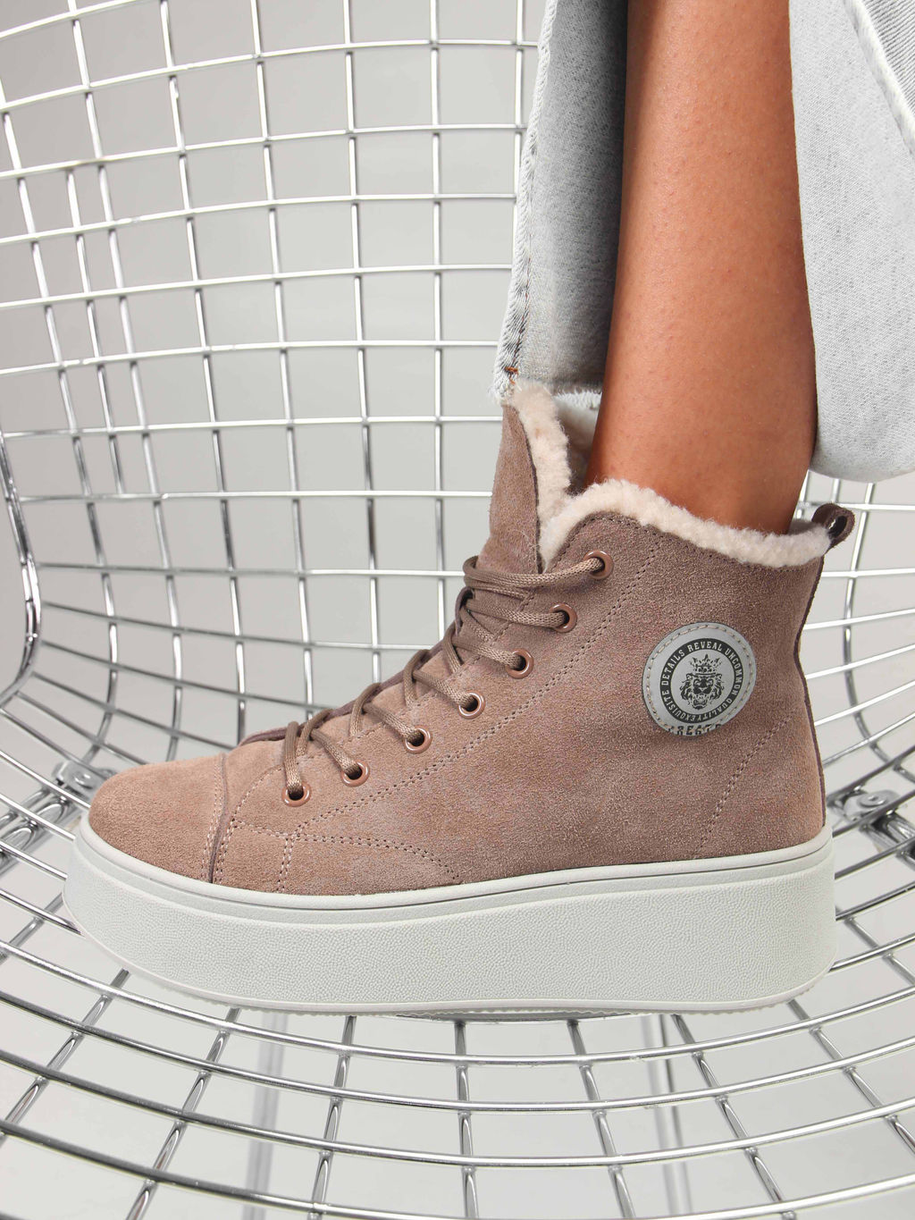 Ботинки 217.ALTAgr. капучино замша/Шерсть