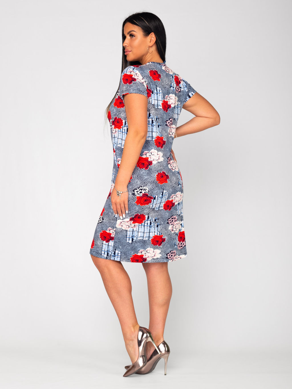 Платье женское вискоза "РЕНАТА" РОЗА КРАСНАЯ