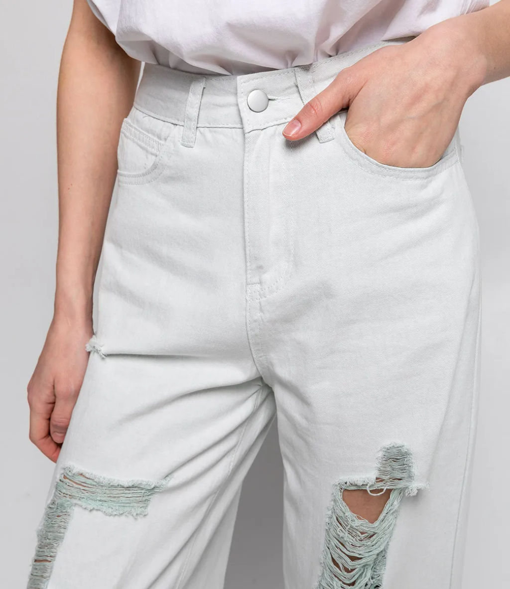 Джинсы #КТ7065, ментоловый