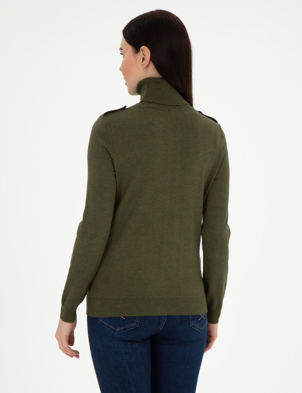 Kahverengi Slim Fit Basic Kazak