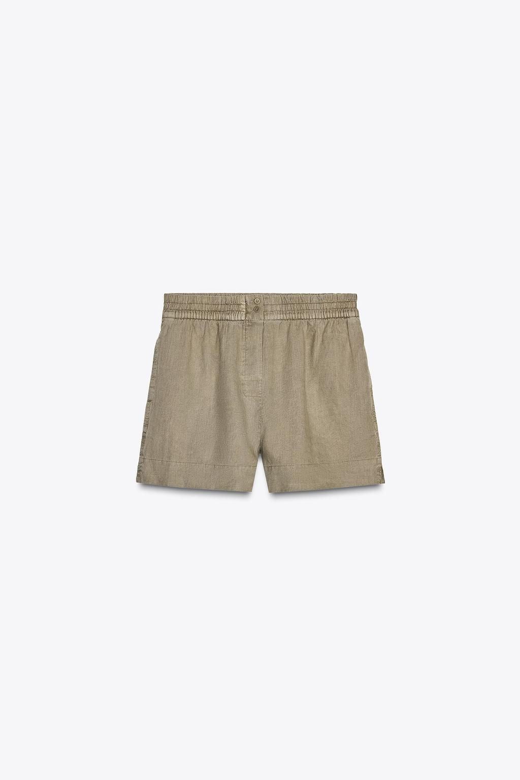 100% LINEN SHORTS ZW COLLECTION - Zara фото 8