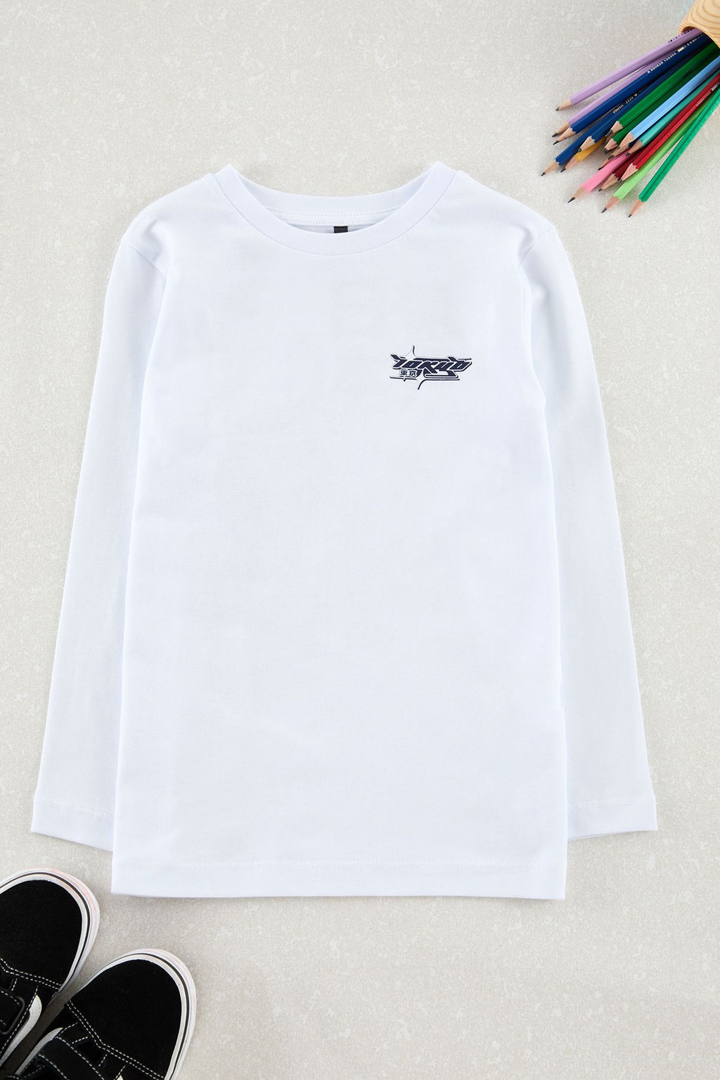 Beyaz Erkek Cocuk S?rt Bask?l? Orme T-Shirt TKDAW25TS00025 - Trendyolmilla фото 2