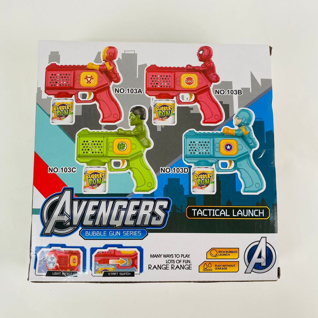 Мыльные пузыри пистолет с супергероем Человек-паук (свет) (арт. 103B) - Storyland фото 6