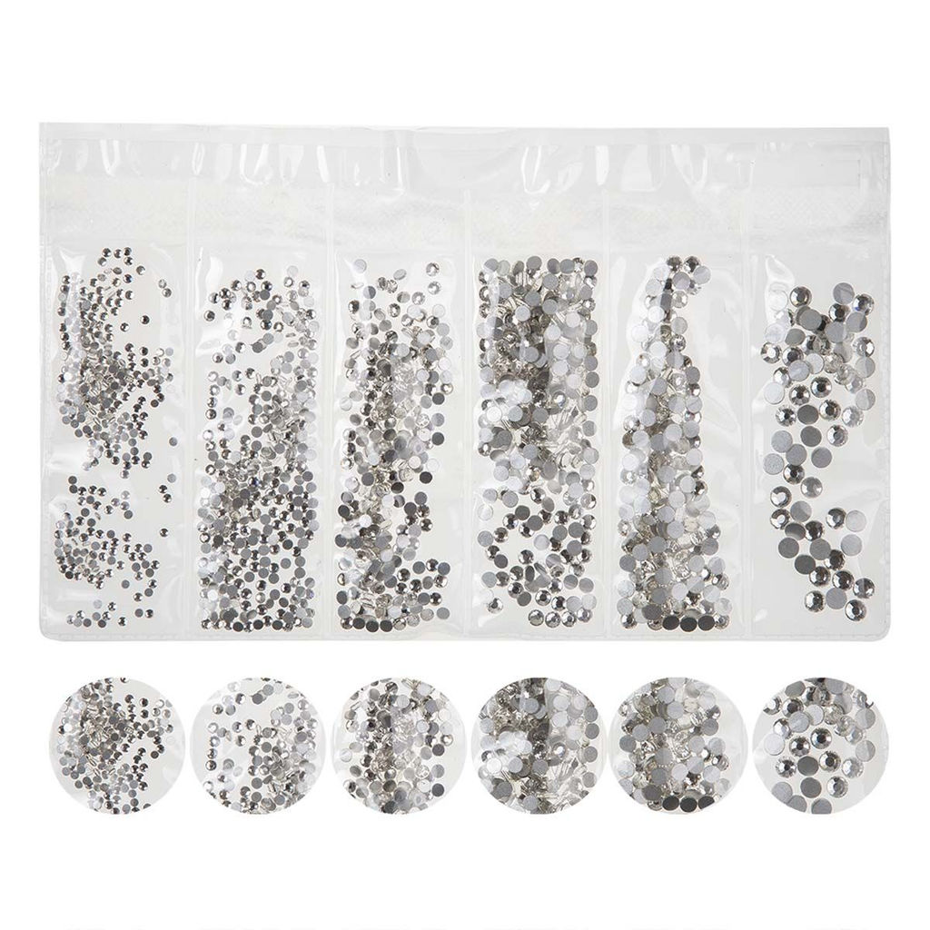 Nail Art Набор страз для ногтей, серебристый  фото 4