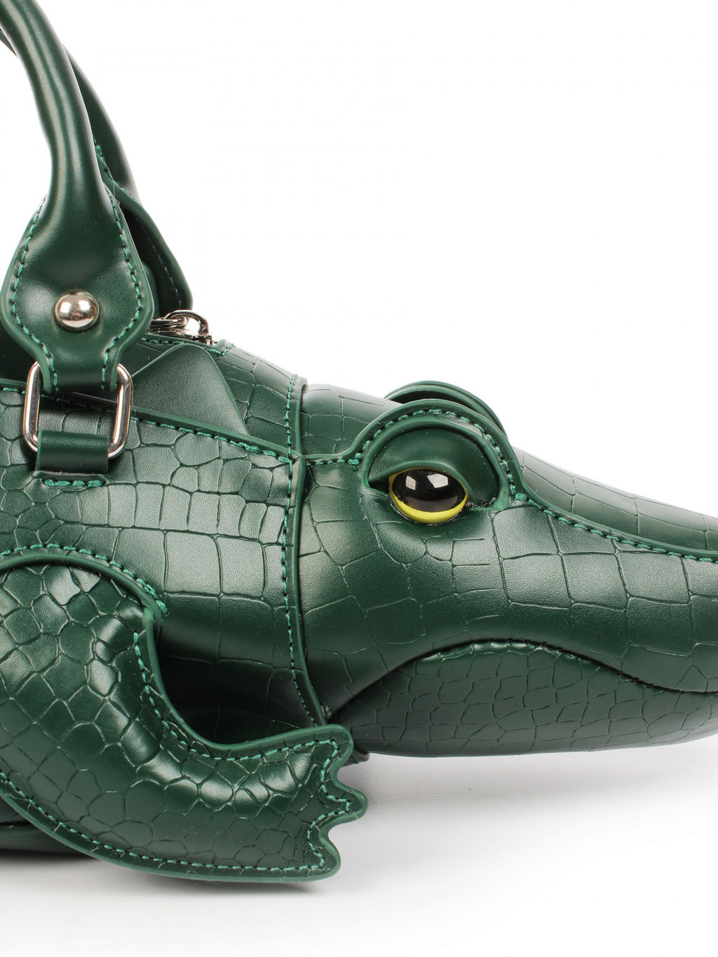 LACCOMA сумка ИГР25061-крокодил-черный эко кожа хлопок  фото 3