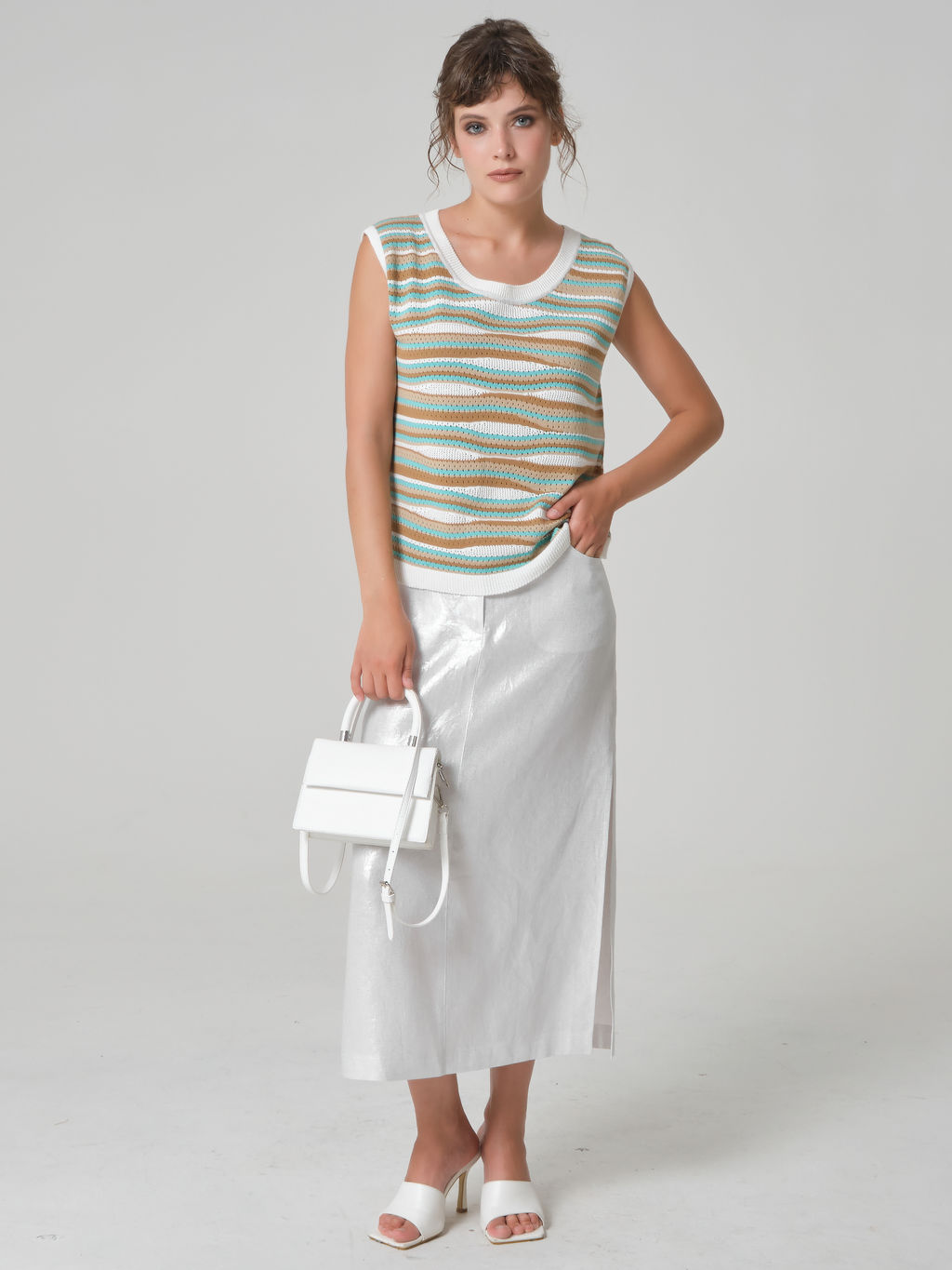 Джемпер вязаный - Marchello marchellini фото 3