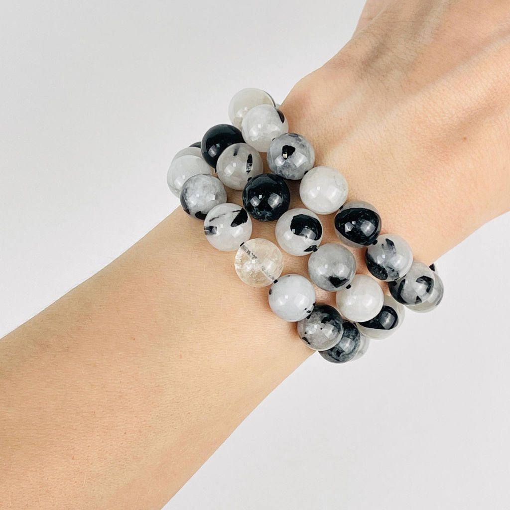 Бусины для рукоделия Кварц с включениями Турмалина черного - Радуга самоцветов фото 2