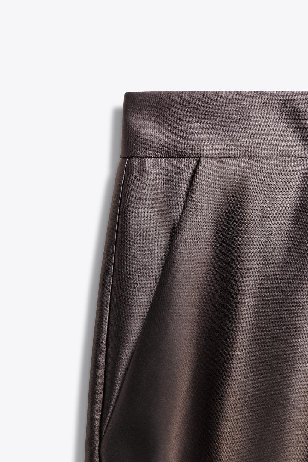 SATIN STRAIGHT-LEG TROUSERS - Zara фото 8
