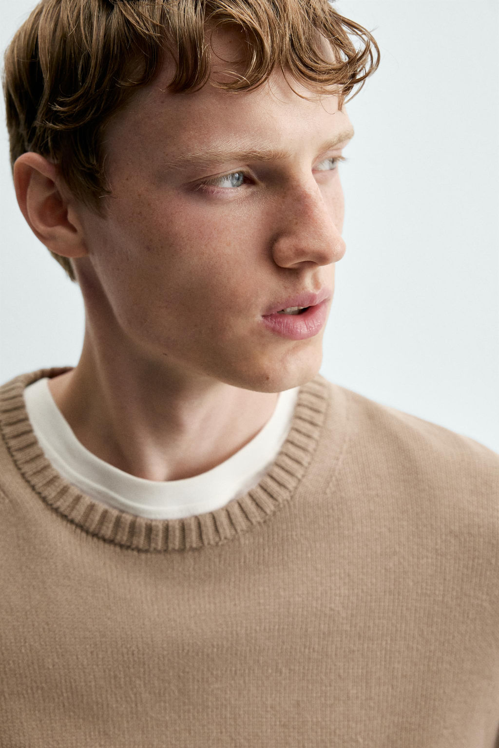 JERSEY RELAXED FIT ALGOD?N / Marr?n claro - Zara фото 6