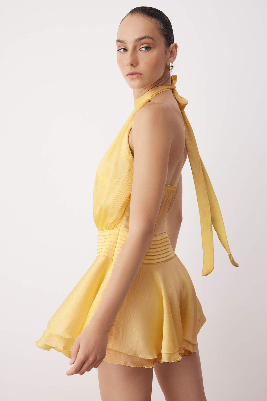 Siyah Duz K?sa / Mini Dokuma Elbise TWOSS25EL00894 - Trendyolmilla фото 6