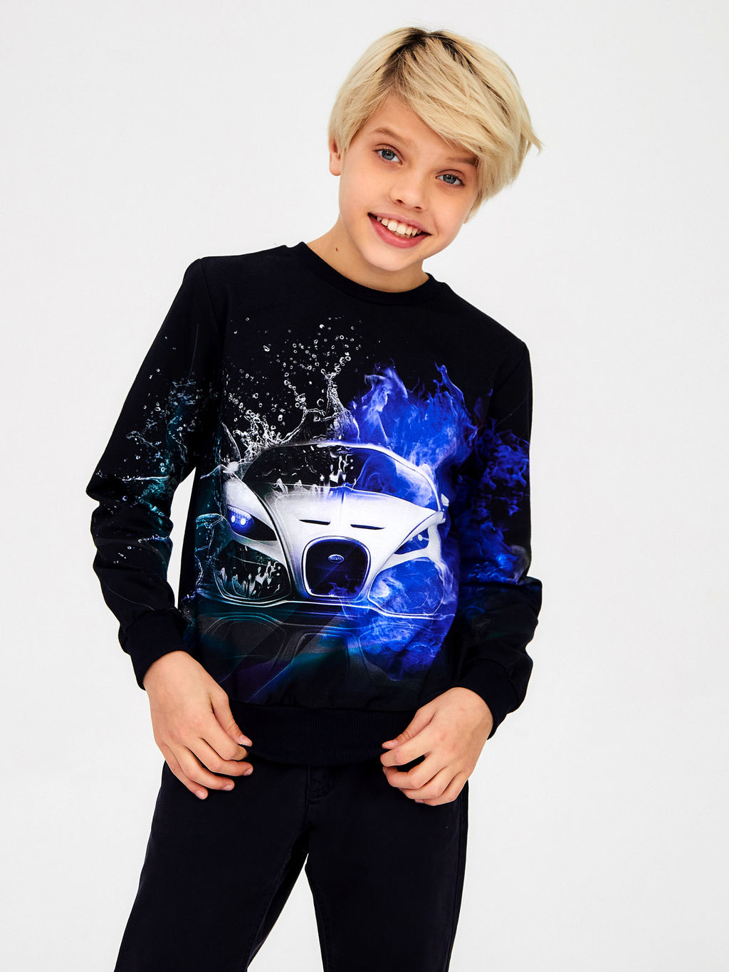 Свитшот " Бугатти ",темно-синий