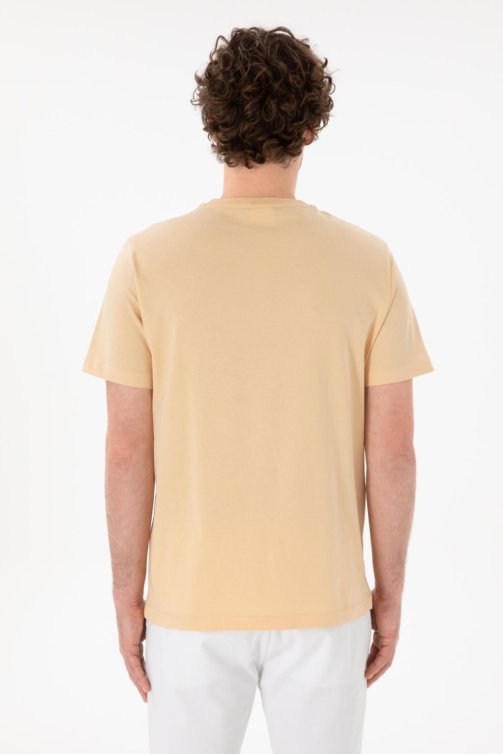 Erkek Regular Fit Bisiklet Yaka Bej Basic Ti__rt Sepette S_rpriz _ndirim - U.s. polo assn фото 6