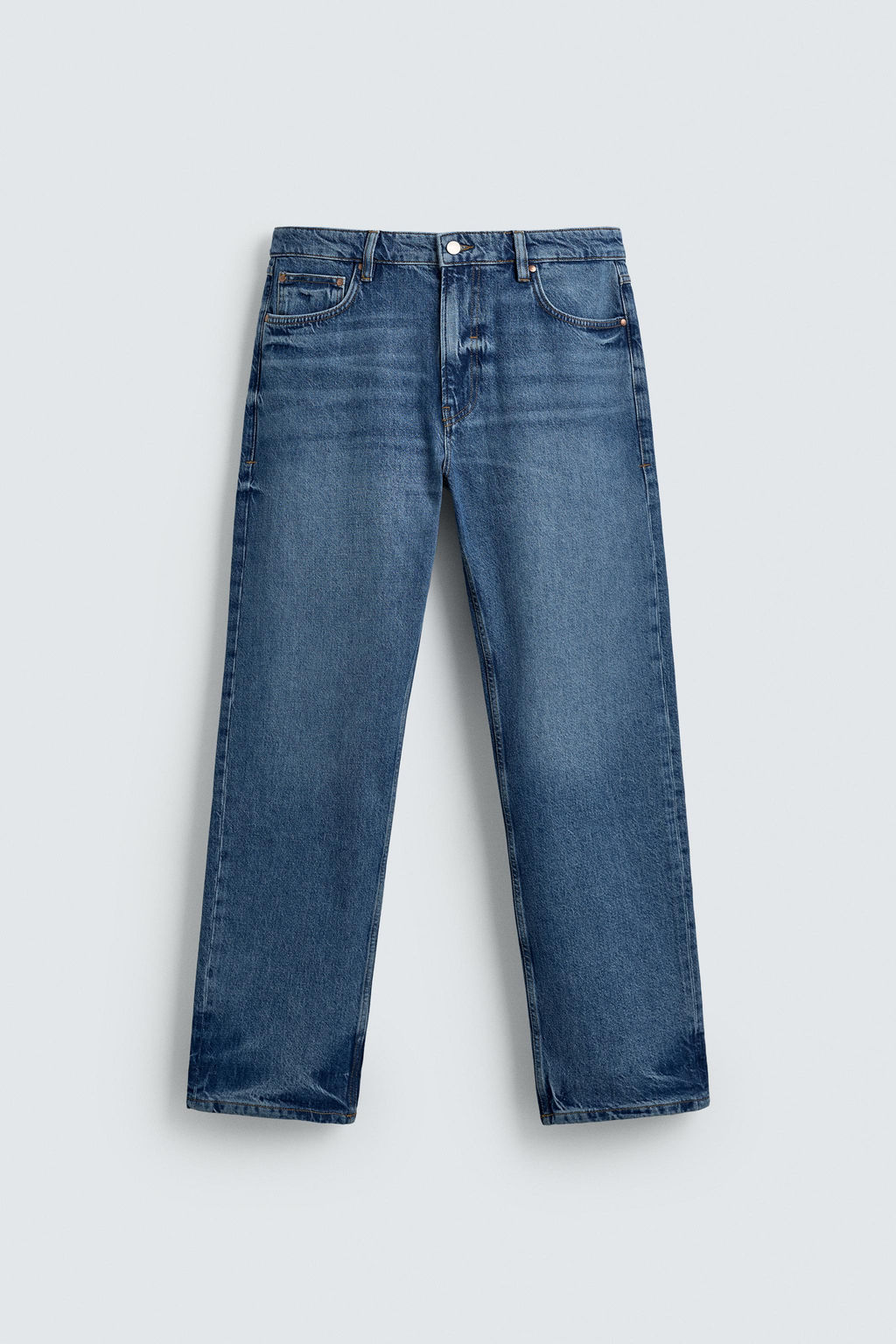 JEANS STRAIGHT FIT ALGOD?N - LYOCELL / Azul - Zara фото 2