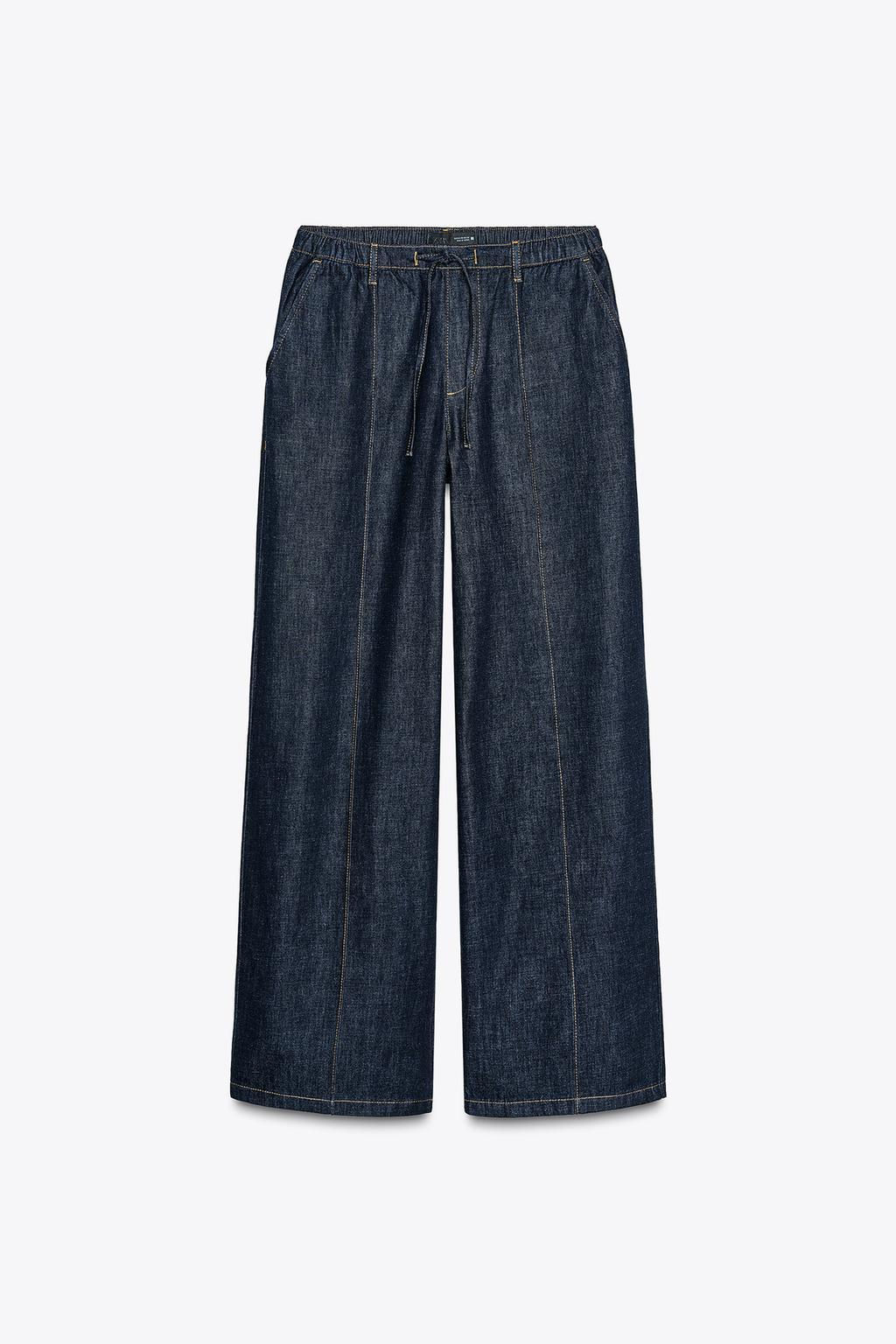 Z1975 HIGH-WAIST WIDE-LEG JOGGER JEANS - Zara фото 5