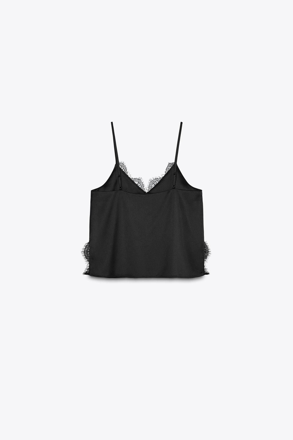 SATIN TOP WITH LACE - Zara фото 4