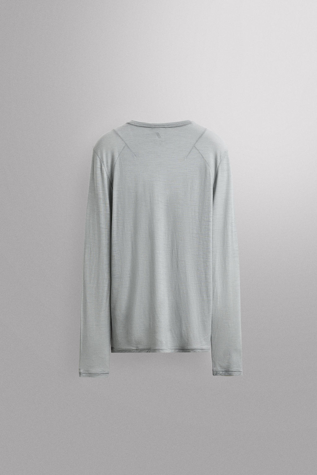 CAMISETA JACQUARD RAYAS CON LANA / Gris antracita - Zara фото 2