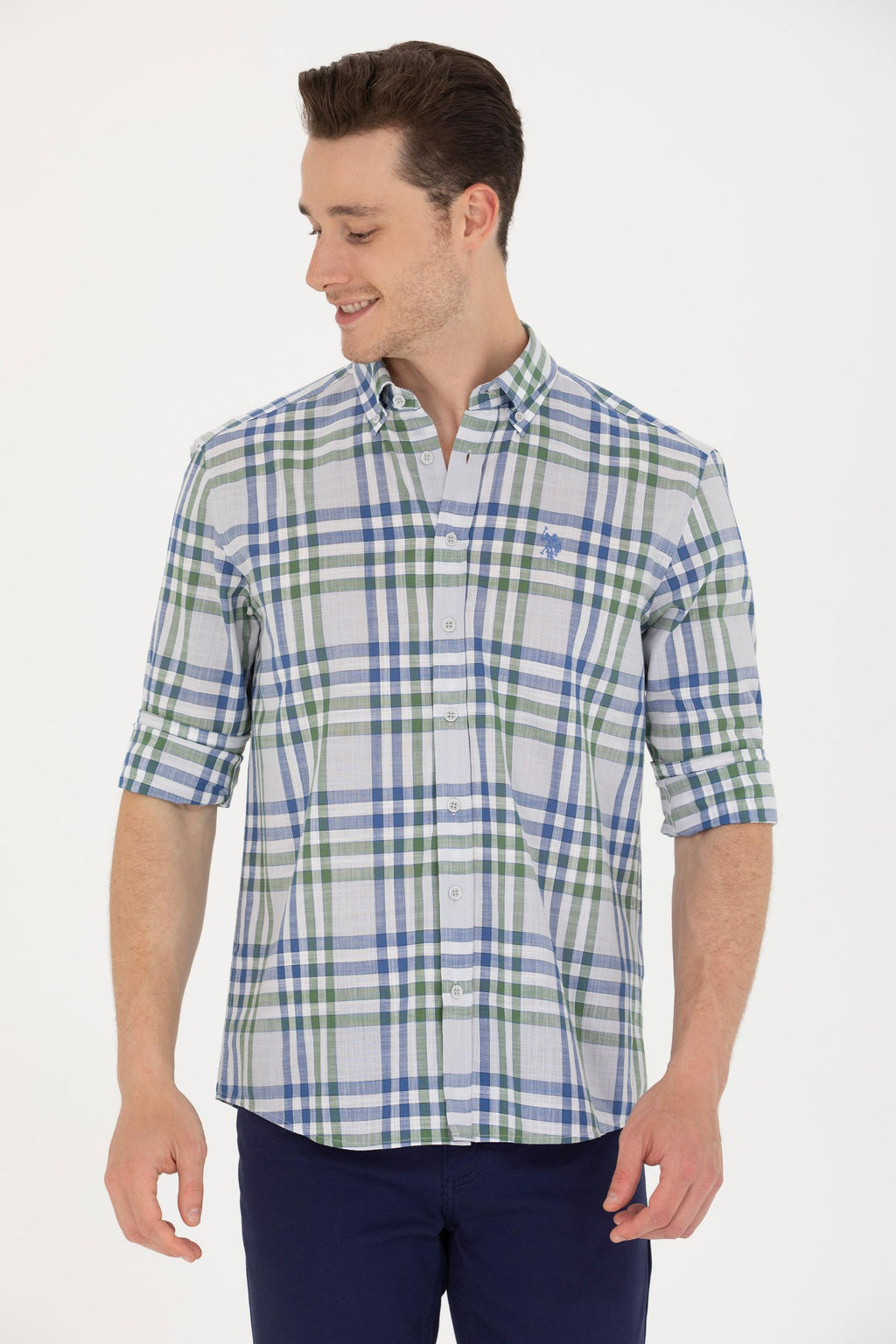 U. S. Polo Assn Мужская рубашка Saks в клетку - U.s. polo assn фото 17