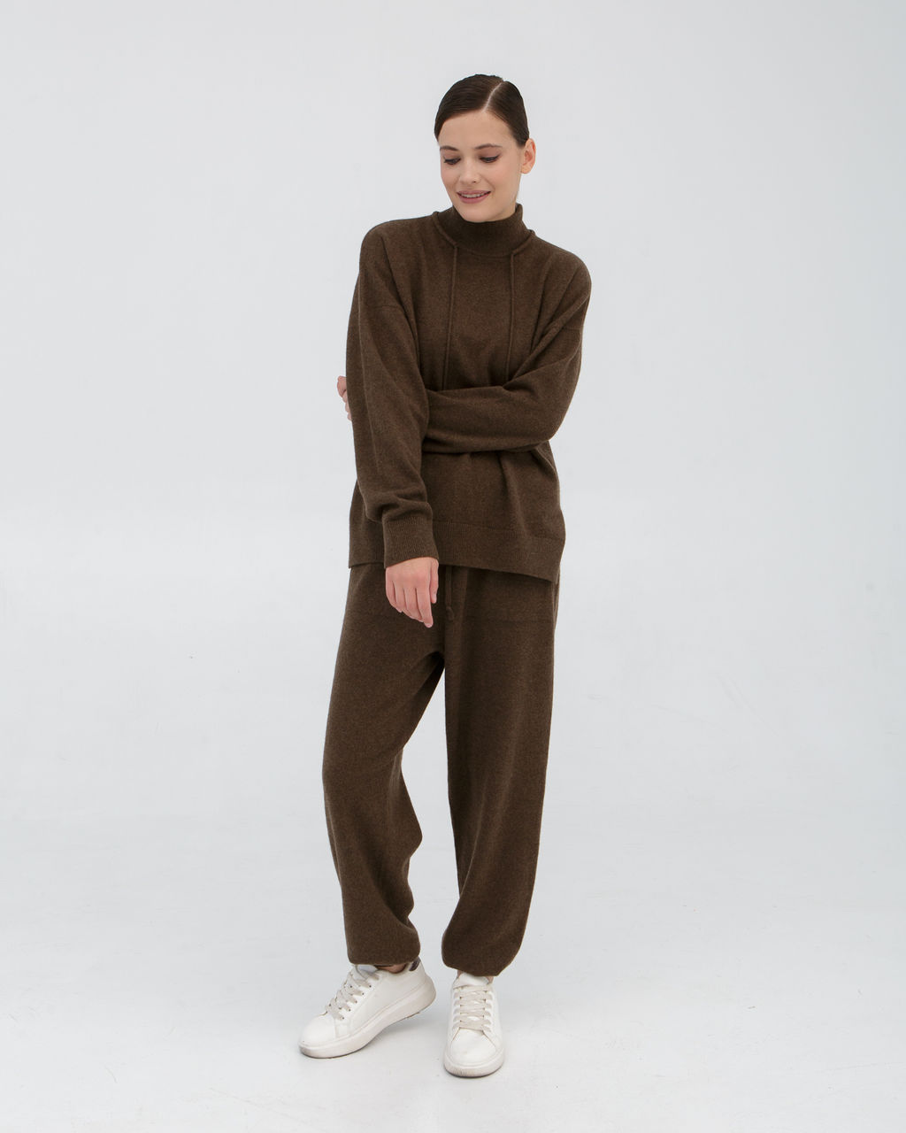 Брюки из пуха яка 05120 коричневые