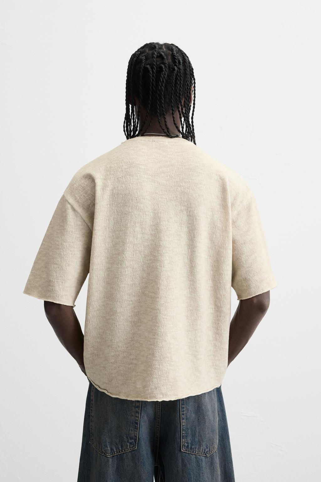 CONTRAST PRINT KNIT T-SHIRT - Zara фото 3