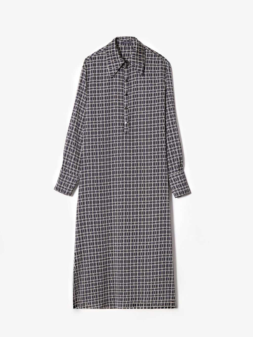 Платье-рубашка миди с принтом - Emka фото 5