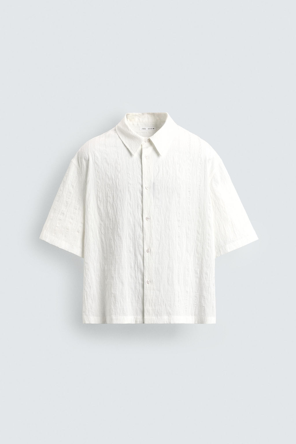 STRIPED TEXTURED FLOWING SHIRT - Zara фото 15