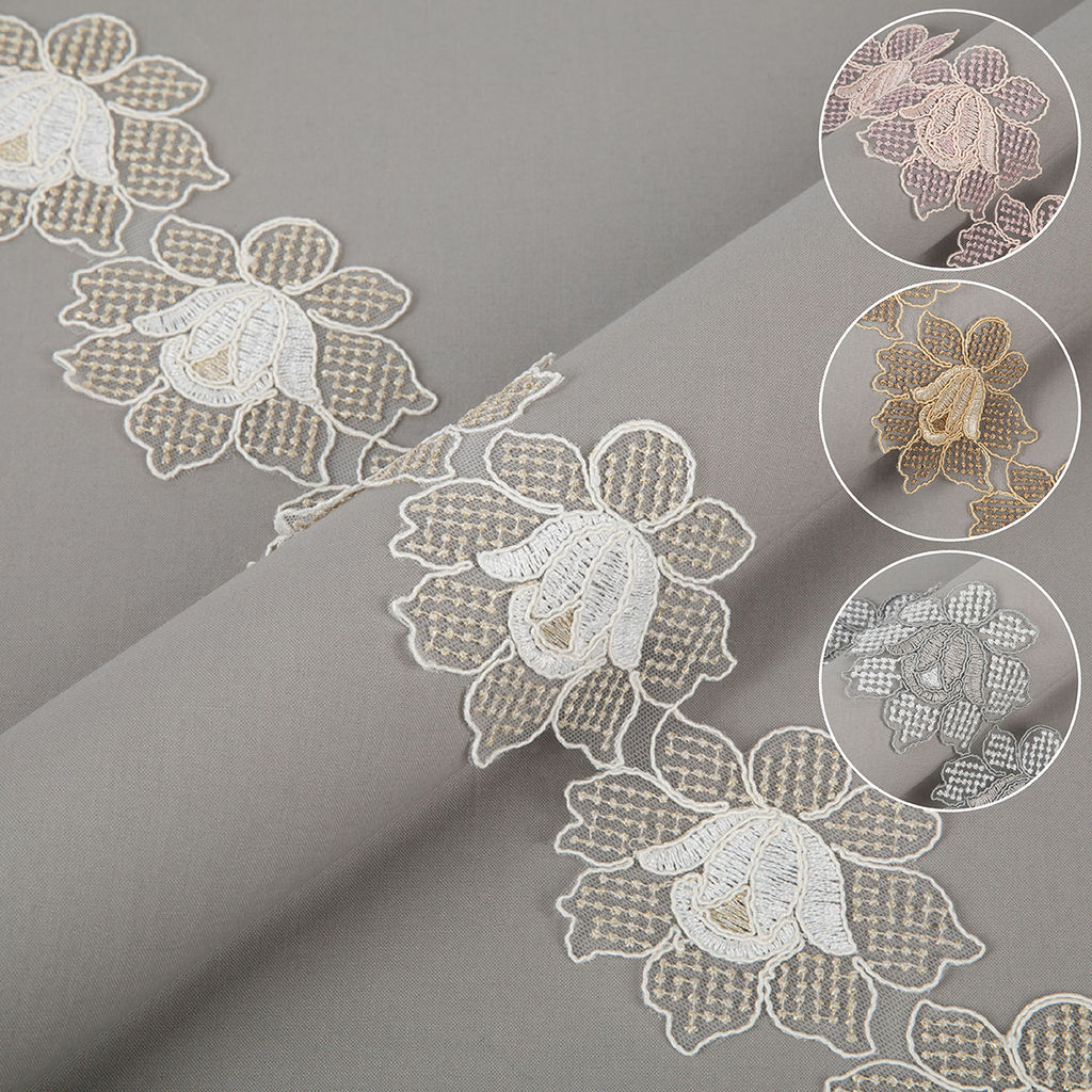 Кружево Gamma сетка 85 мм GFLM-24089 в рулоне 11 м 0.2 Турция