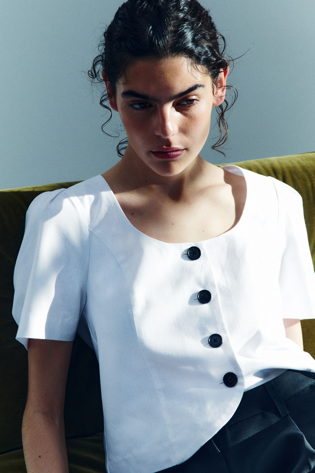 Blusa con escote en U - H&m фото 3