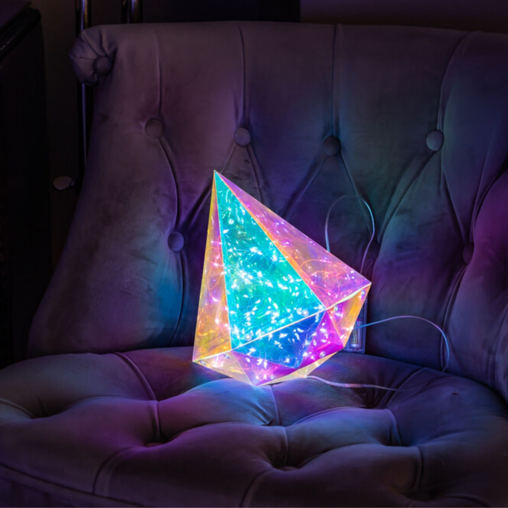ULD-R507 3АА DIAMOND Светильник декоративный Брильянт, на батарейках 3AA (не в/к). 100 светодиодов Белый свет. Цвет корпуса радужный. TM Uniel