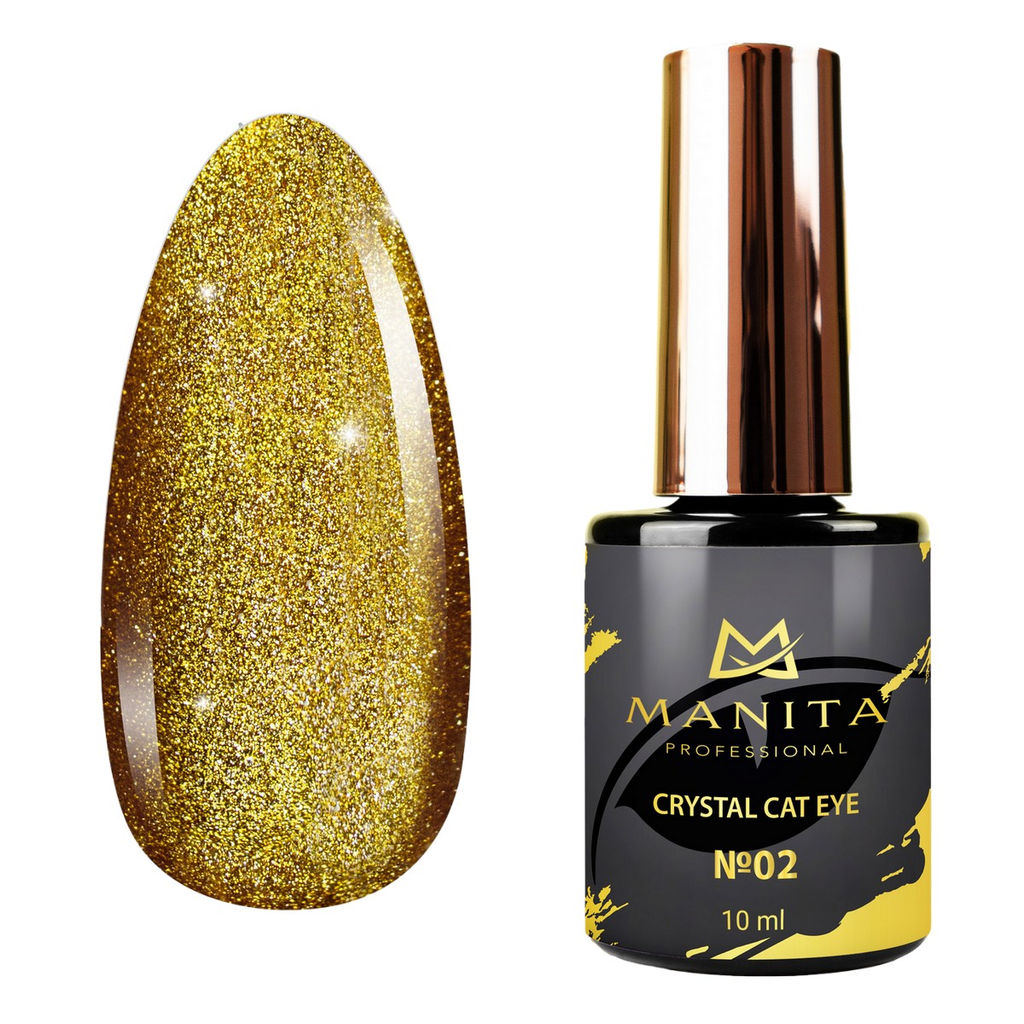 Manita Professional Гель-лак для ногтей с эффектом кошачьего глаза / Crystal Cat Eye №02, 10 мл  фото 2