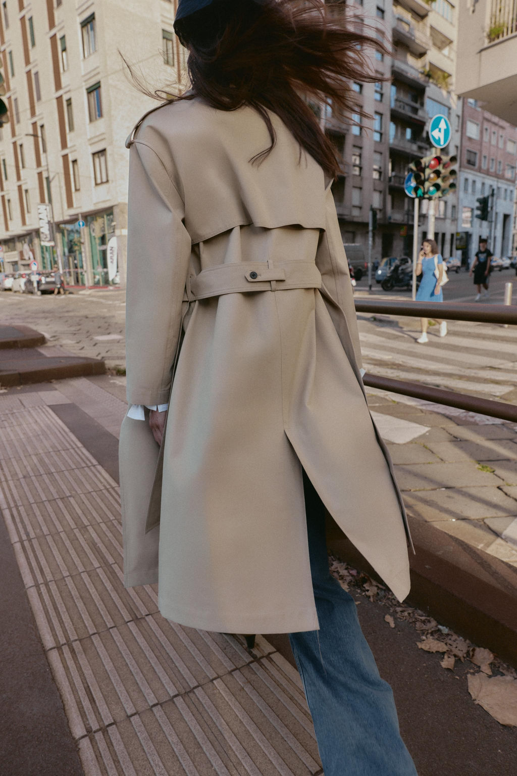 WINDPROOF WATER REPELLENT LONG TRENCH COAT WITH BELT - Zara фото 6