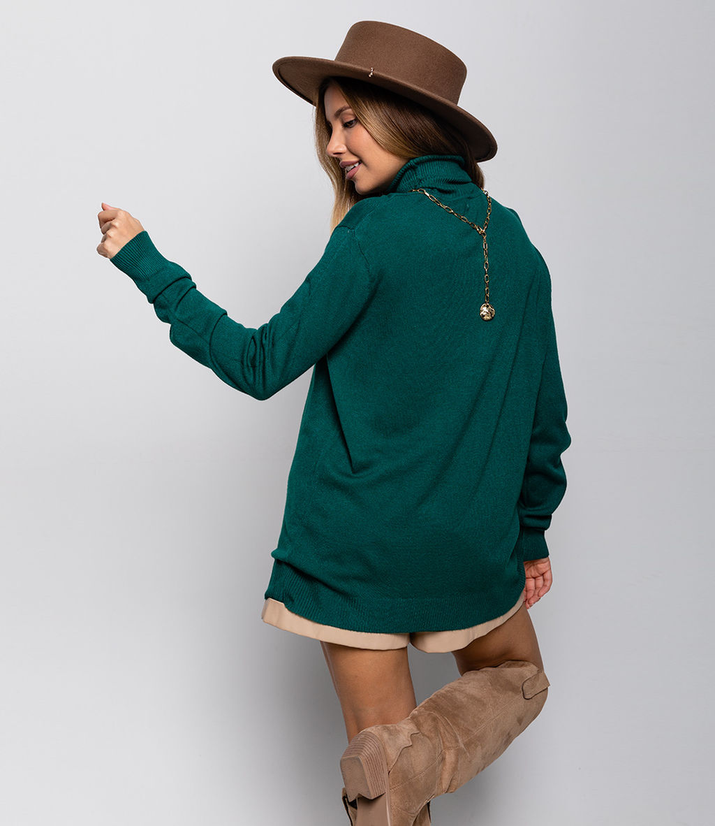 Водолазка #ОКТ06, изумрудный