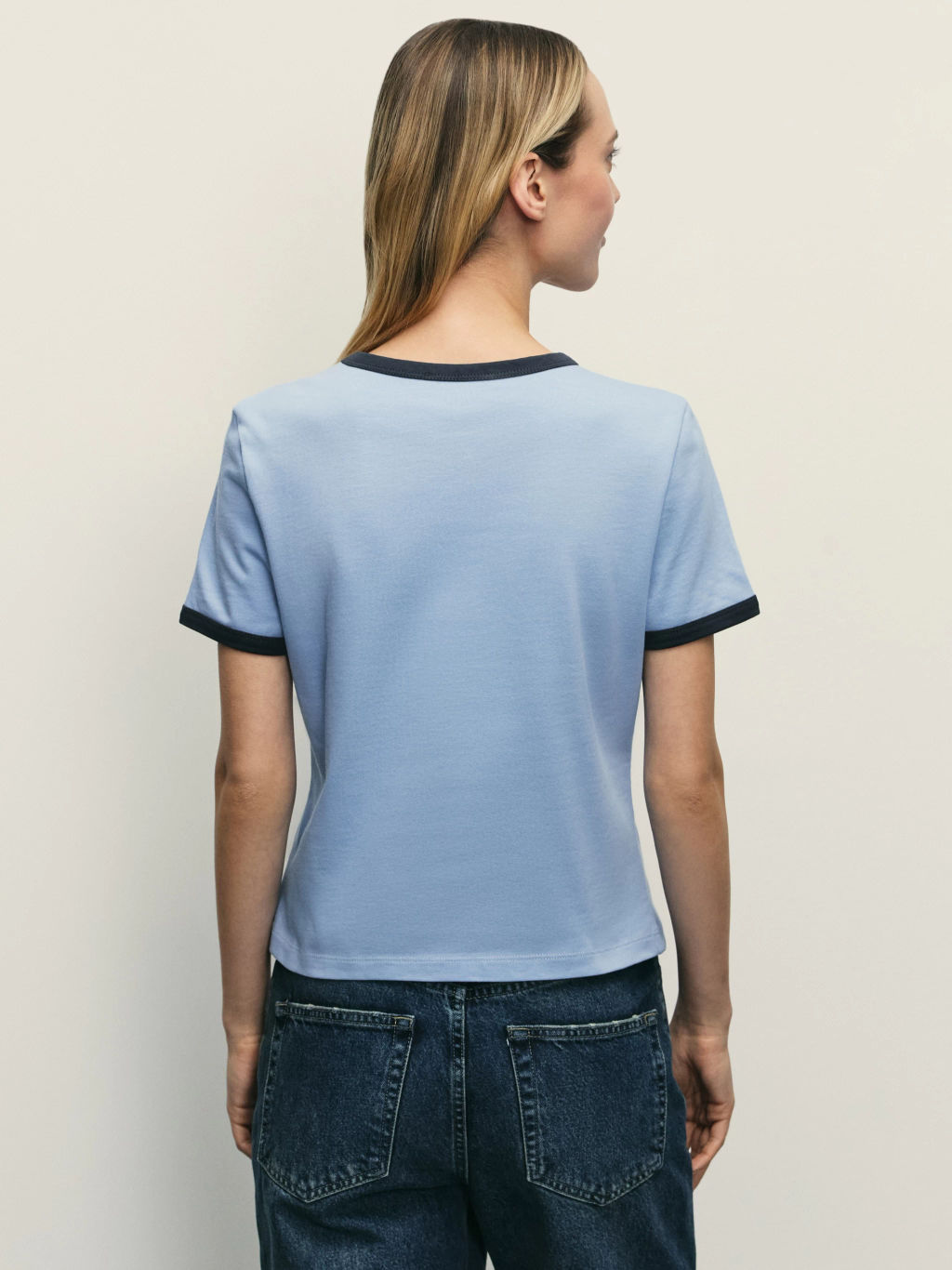 Укороченная футболка с принтом / Zarina  фото 5