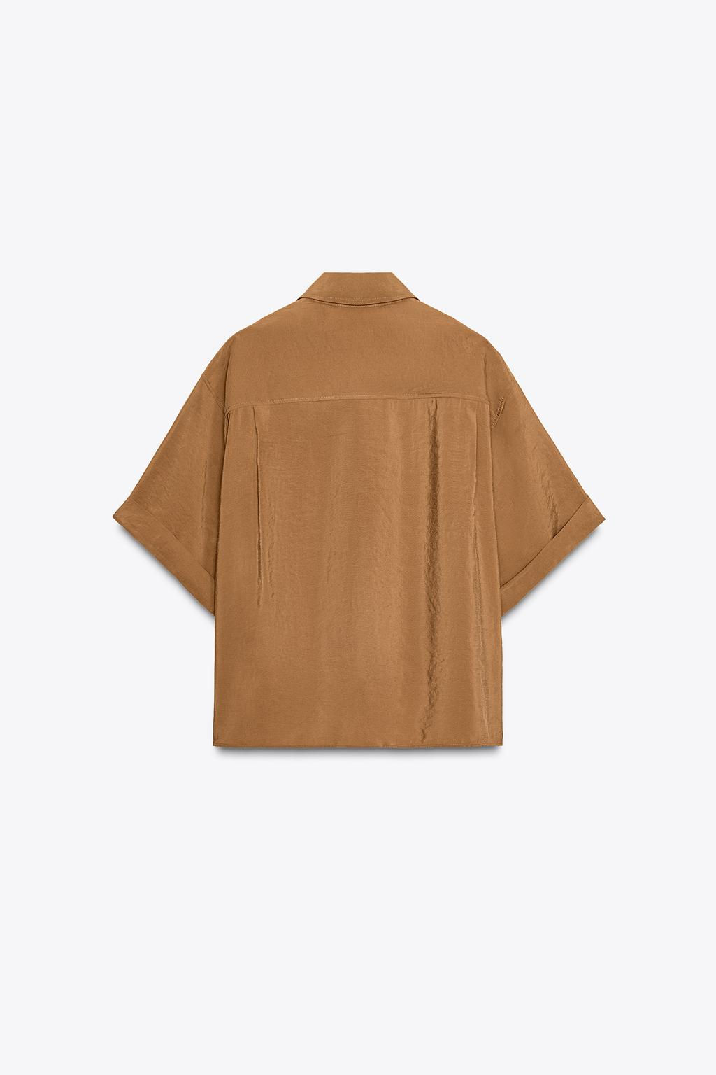 SHORT SLEEVE FLOWING SHIRT - Zara фото 12