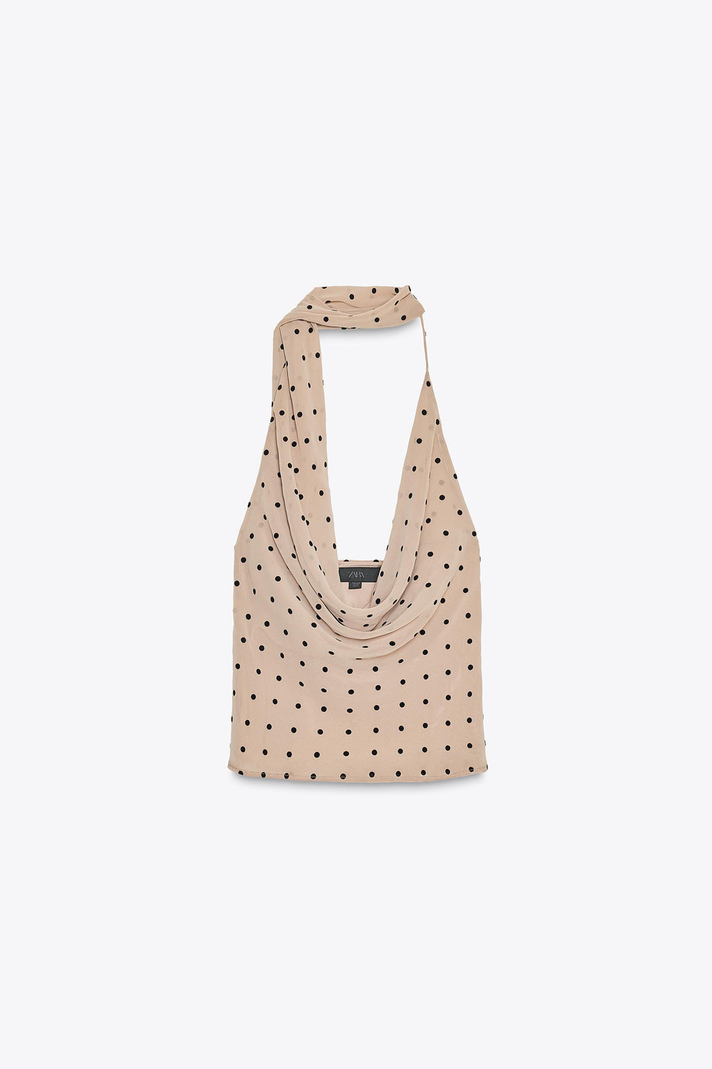 POLKA DOT HALTERNECK TOP WITH SCARF - Zara фото 6