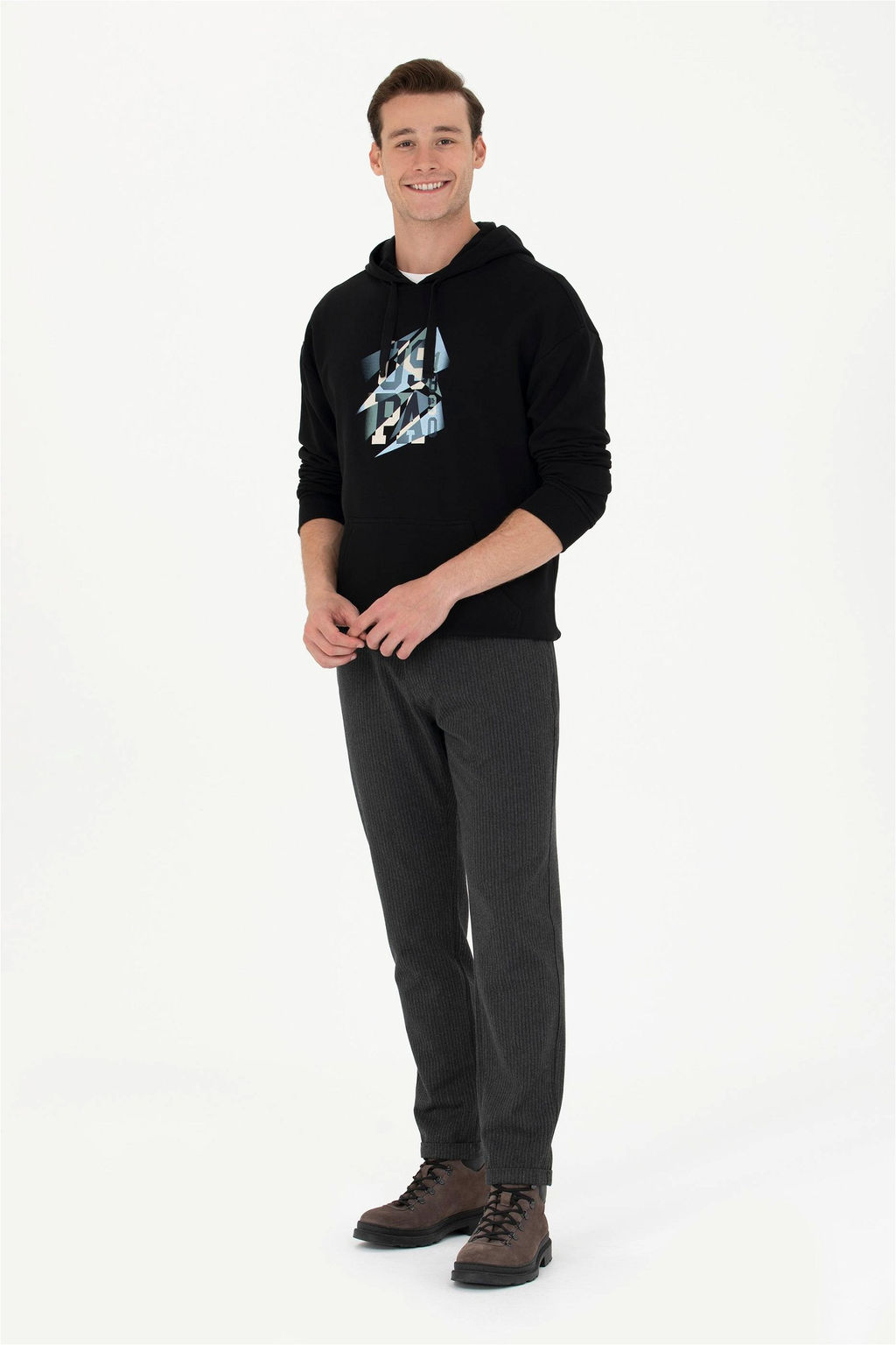 U. S. Polo Assn Мужские брюки из плотной ткани антрацитового цвета - U.s. polo assn фото 8