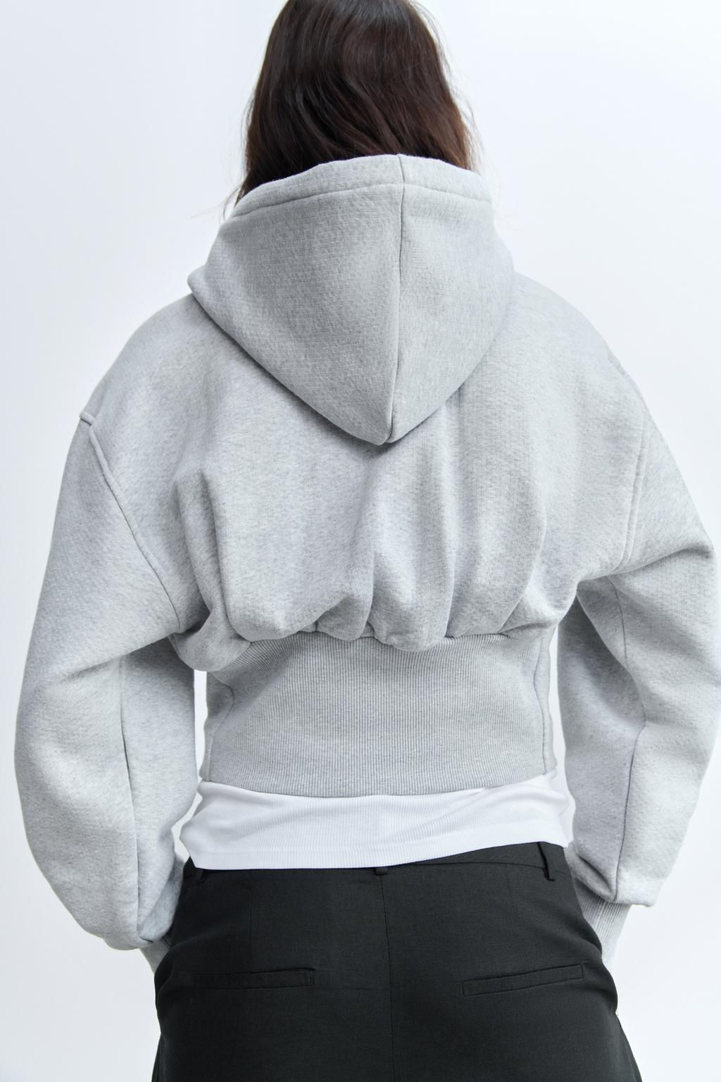 HEAVYWEIGHT PLEATED HOODIE - Zara фото 4