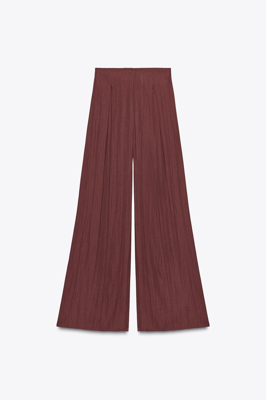 WIDE-LEG DARTED TROUSERS - Zara фото 5