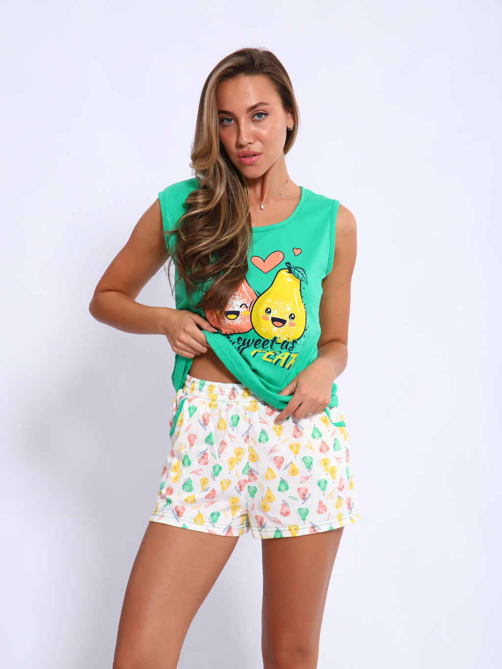 М424 пижама Груша (шорты+майка) зеленый - Иванушка-трикотаж фото 11