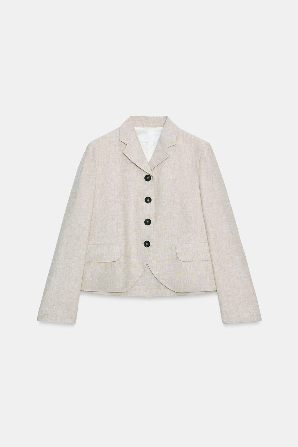 BLAZER RECTA PINZAS CON LINO / Arena / Vigor? - Zara фото 8